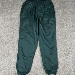 Vtg Nike Track Pants Mens 2XL Hunter Green Nylon Ankle Zip Y2K Drawstring Swoosh
